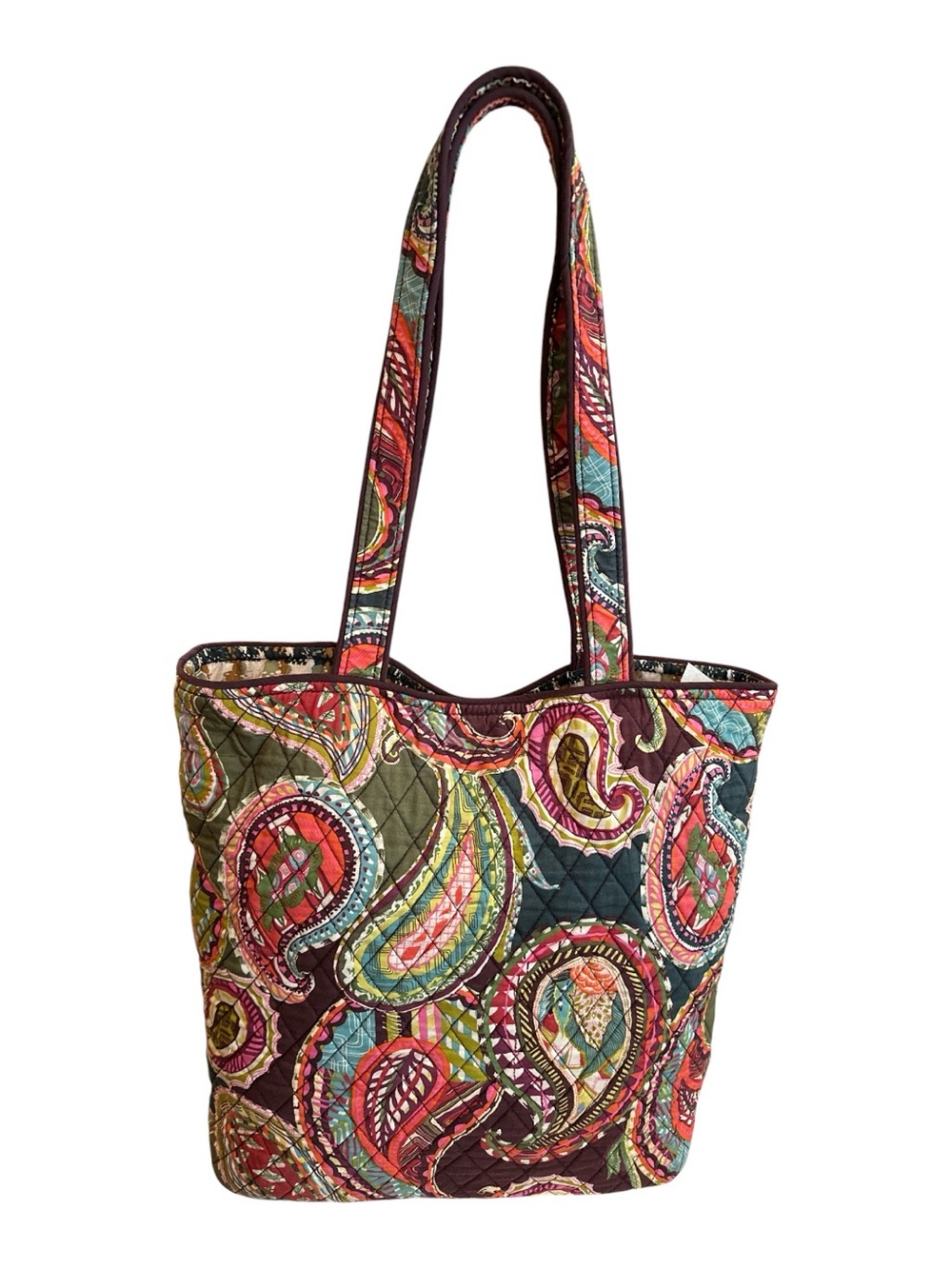 Vera Bradley Heirloom Paisley Pattern Tote Boho Coastal Grandmother Quilted Bag - Picture 9 of 10